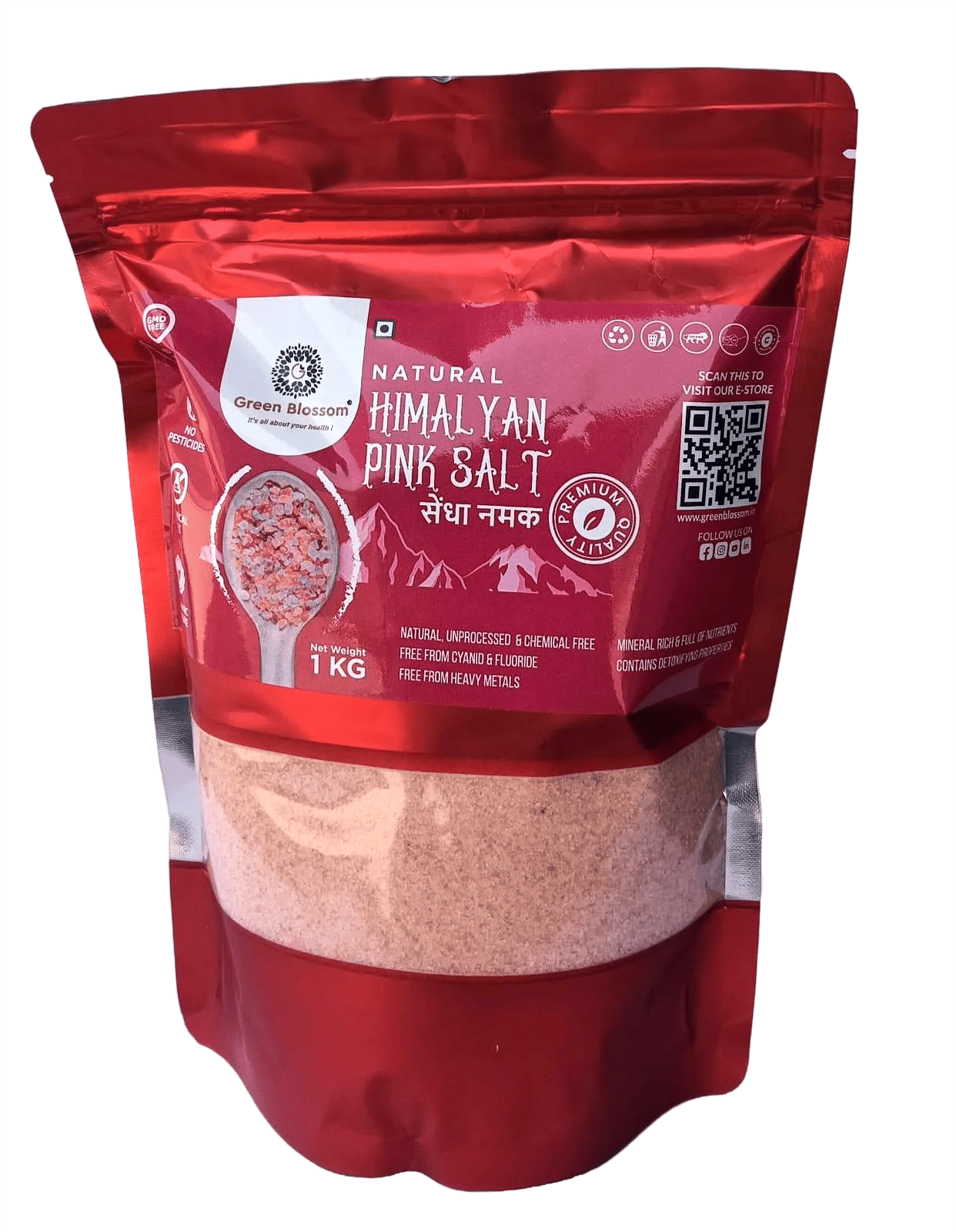 Natural Himalayan Pink Salt - 1 kg  by green blossom agritech ventures private limited