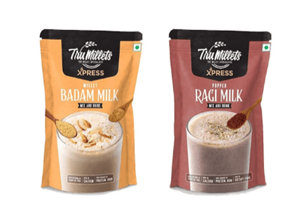 Combo Millet Drink - Xpress Popped Ragi Milk , Xpress Badam Milk - 200g each 