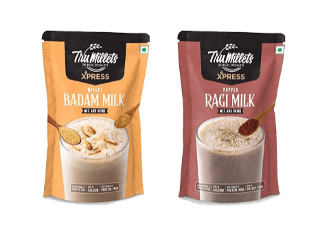 Combo Millet Drink - Xpress Popped Ragi Milk , Xpress Badam Milk - 200g each 