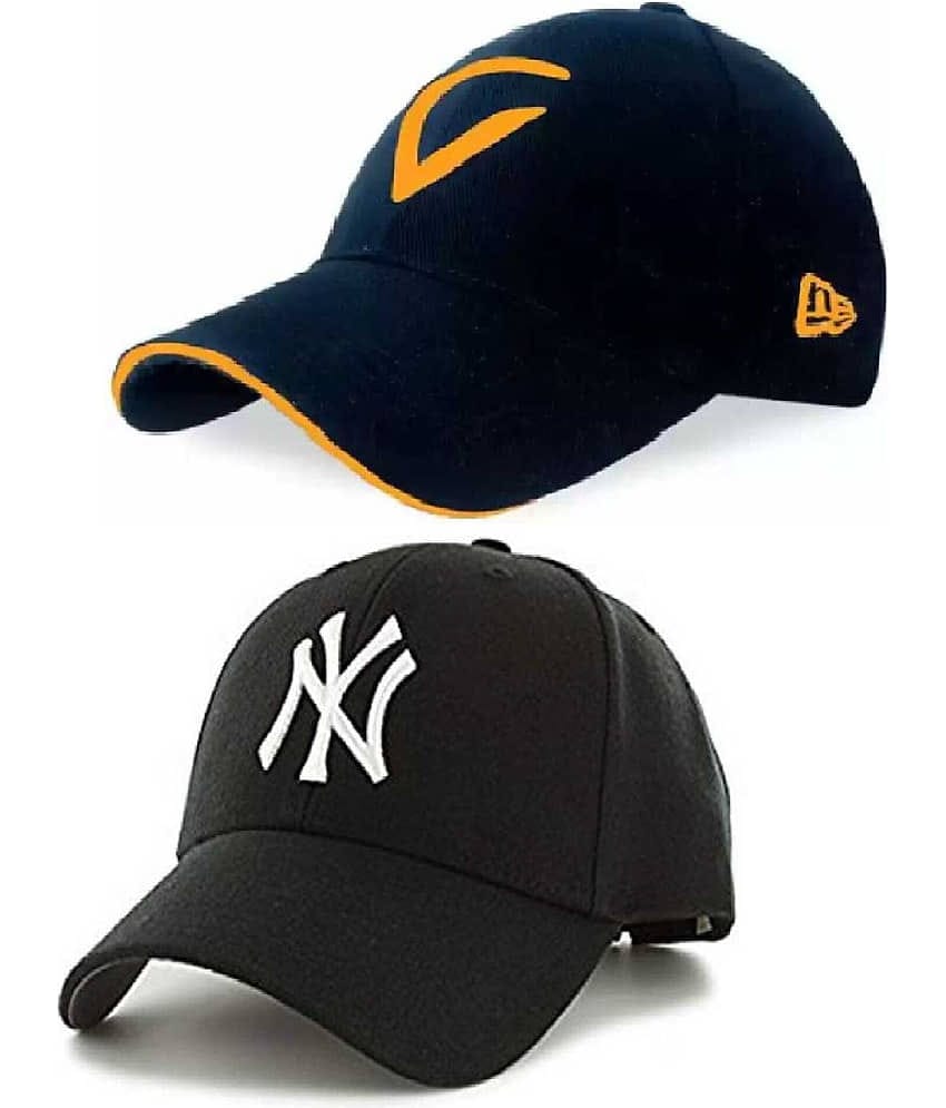 Alamos Pack of 2 Cotton Men's Cap ( Black )