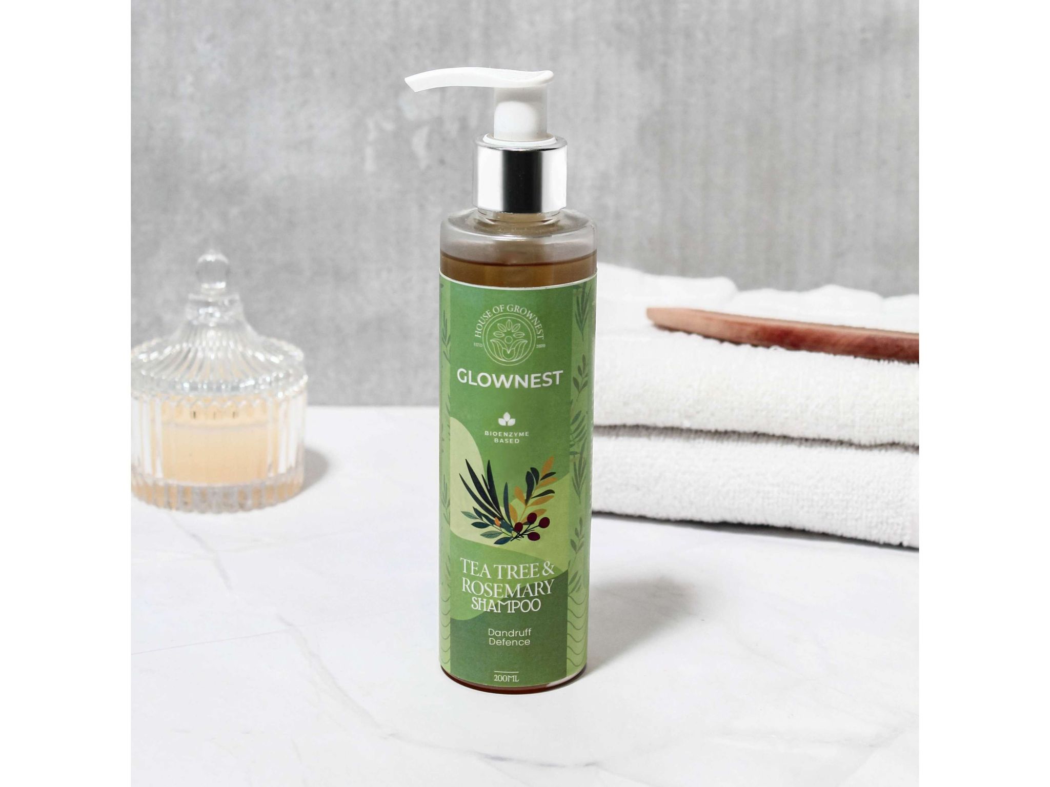 Glownest Bio Enzyme Based Tea Tree & Rosemary Shampoo (200ml)
