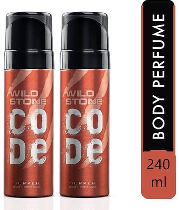 Wild Stone COPPER ( PACK OF 2) Perfume Body Spray - For Men (240 ml, Pack of 2)