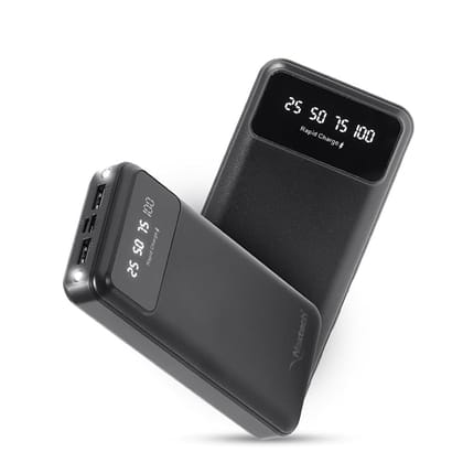 Nextech Hercules PDQC 22.5W 20000 mAh Fast Charging Power Bank | Triple Output (PD+2USB) & Dual Input (Type-C+Micro USB) | BIS Certified | Li-Polymer | Multi-Layer Protection | Power Bank 20000mah