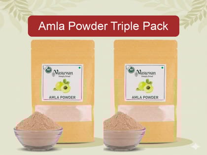 Vasuvan Amla Powder Triple Pack (100g x 3) | Hair Care & Immunity Bundle