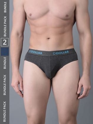 Men's Assorted Pack of 2 Cotton Superior Snug Fit Solid Brief Men's Assorted Pack of 2 Cotton Superior Snug Fit Solid Brief