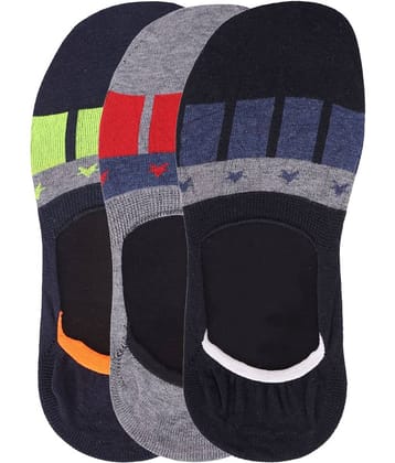 Dollar Cotton Blend Men's Printed Multicolor No Show Socks ( Pack of 3 )