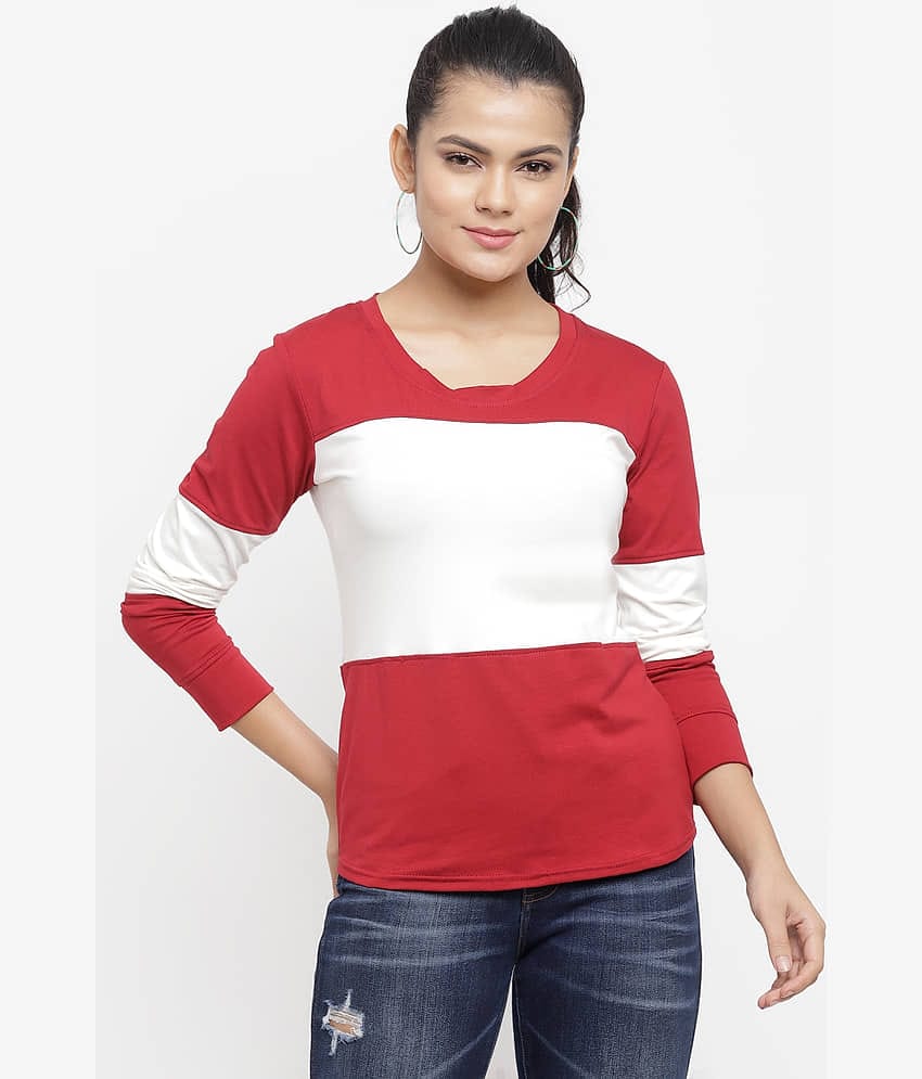 N-Gal Women's Cotton Regular Top ( Maroon )