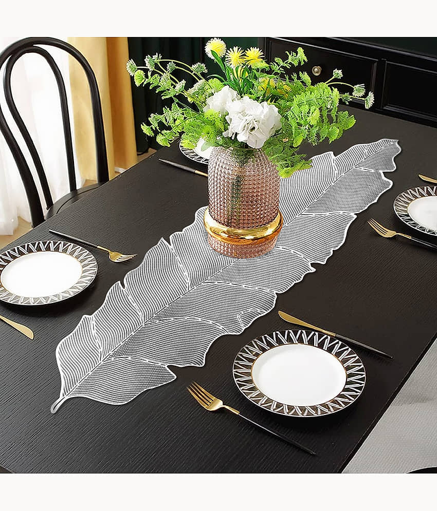 PVC 4 Seater Table Runner ( 95 cm x 33 cm ) Single - Silver