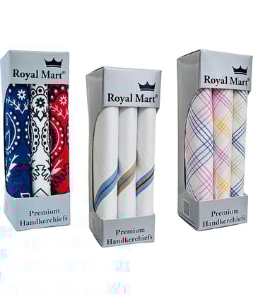 Royal Mart - Multi Blended Men's Handkerchief ( Pack of 9 )