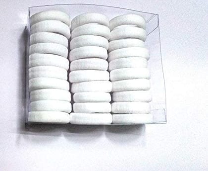 Nawani Long-Lasting White Rubber Band for Hair -30 Pieces