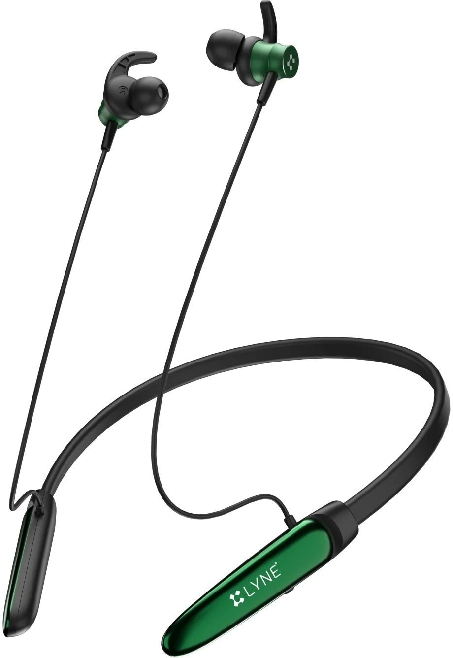 LYNE Rover 9 Pro 40 Hours Music Time Bluetooth Gaming  (Green, In The Ear)