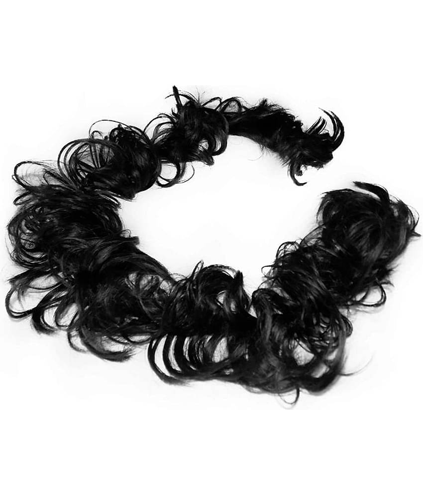 VSAKSH Women's Brown Frill Hair Extension For Juda Maker & Ponytail (Pack of 1)