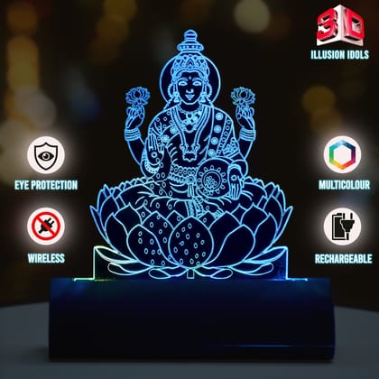3D illusion Car Dashboard LED Murti of Ma Durga