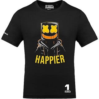 FastB Men Printed, Typography Round Neck Black T-Shirt