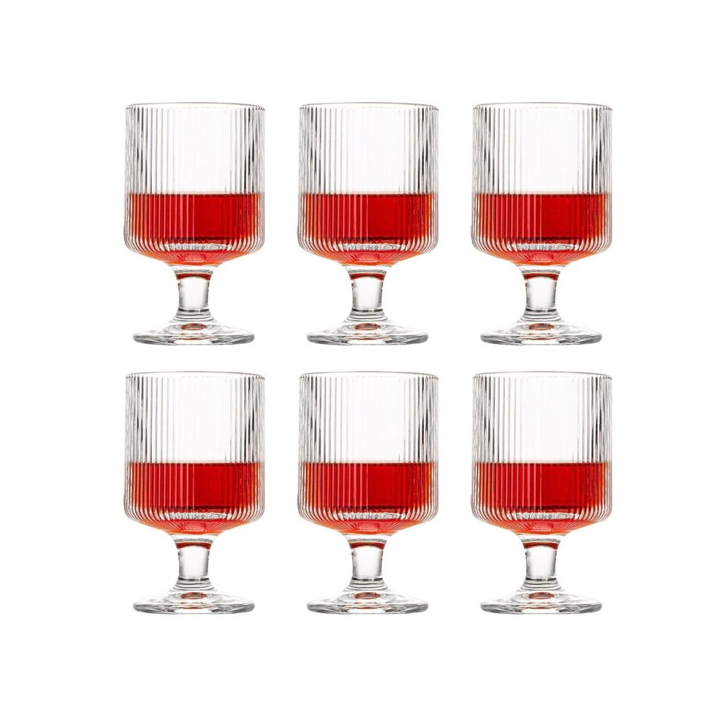 Drinking Wine Glasses | 240 ML | Premium, Champagne, Crystal, Vintage, Italian Glass Mug | Perfect for Home, Bar, Casino Party |