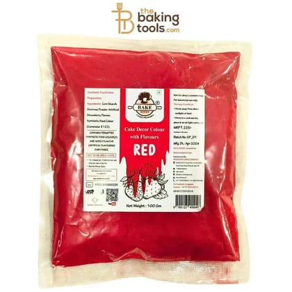Bakehaven Red Puff Colour Refill - 100g | Red Fusfus Colour Refill