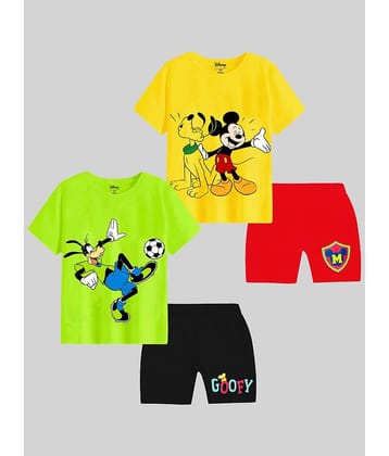 Kuchipoo Pack of 2 Boys Cotton Blend T-Shirt & Shorts Set ( Multicolor )