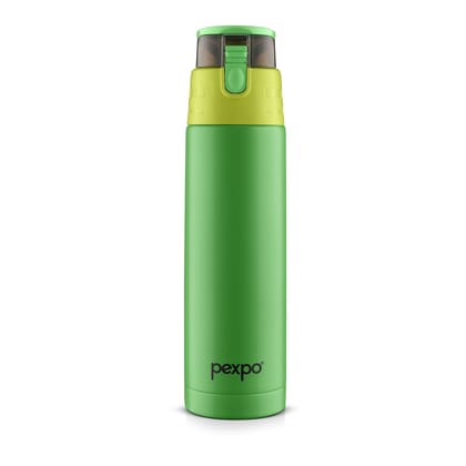 Pexpo 24 Hrs Hot & Cold Stainless Steel Vacuum Insulated Flask, 1000ml, Green, Cardio | Thermosteel Flask | Double Walled | Durable | Leak-Proof | Eco-Friendly | Home | Kitchen | Travelling