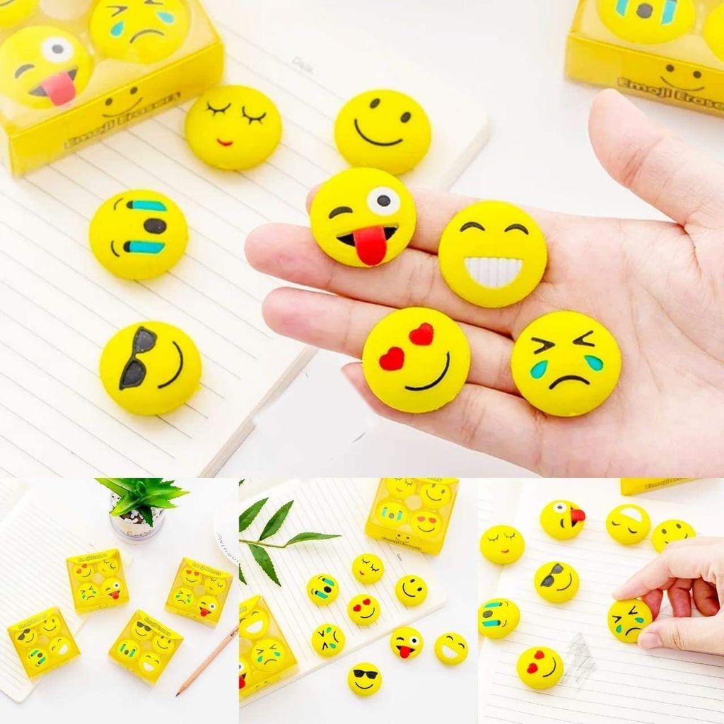 Nawani Smiley 4 Pic Set Eraser - Stationery | Buy online on ZillyBuy