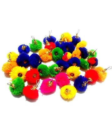 Pom pom Multicolor Tassels 50 pcs, 28 mm Used for Making Earrings, Jewellery,caps, Dress Borders,Arts & Crafts, Decorations etc