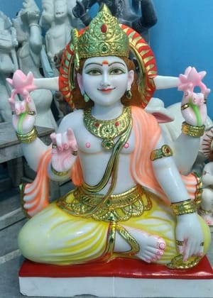 White Hindu Marble Surya Bhagwan Statue, For Temple