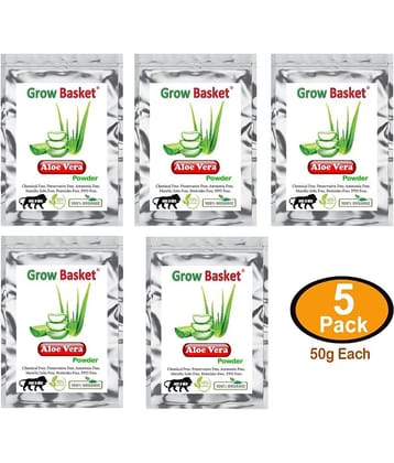 Grow Basket Aloe Vera Leaf Powder for Skin & Hair (250 g) Henna 1 g