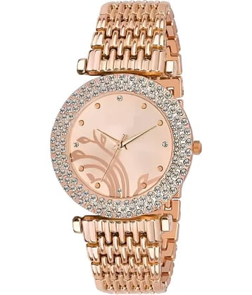 Viser Rose Gold Metal Analog Womens Watch