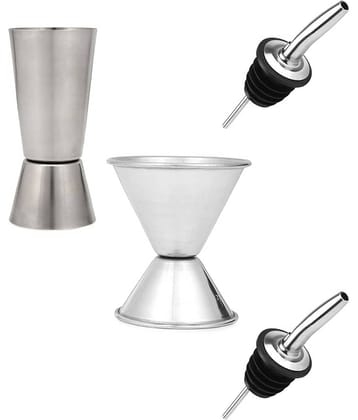 Silver Stainless Steel Peg Measurer ( Pack of 4 )