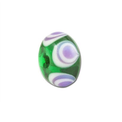Beadwaala Handmade Fancy Lampwork Glass Beads For Jewelry Making. (Roundel) SFL-391-Per Packet 25 Pcs / 10X18 MM