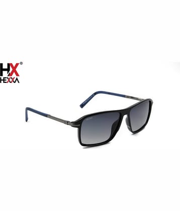 Hexxa Black Rectangular Sunglasses ( Pack of 1 )