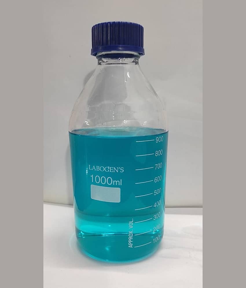 LABOGENS GLASS REAGENT BOTTLE WITH BLUE SCREW CAP . 1000ML