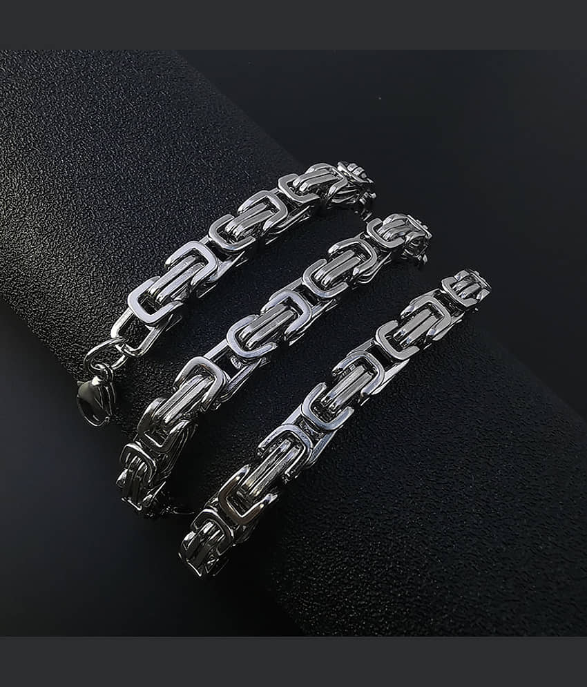 Thrillz Silver Plated Stainless Steel Chain ( Pack of 1 )
