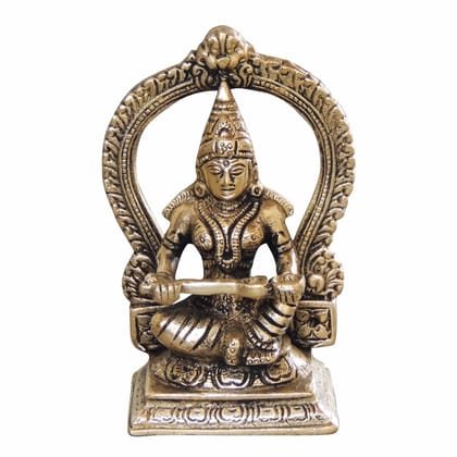 Brass Maa Annapurna Murti - Spiritual Home Temple Showpiece, Height : 5.2 Inch (BSMAS1087 C)