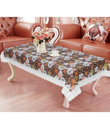 Printed PVC 4 Seater Rectangle Table Cover ( 150 x 92 ) cm Pack of 1 Pink