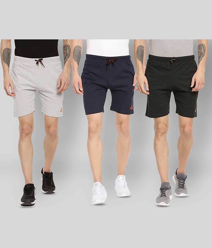 Ardeur - Multi Cotton Blend Men's Shorts ( Pack of 3 )