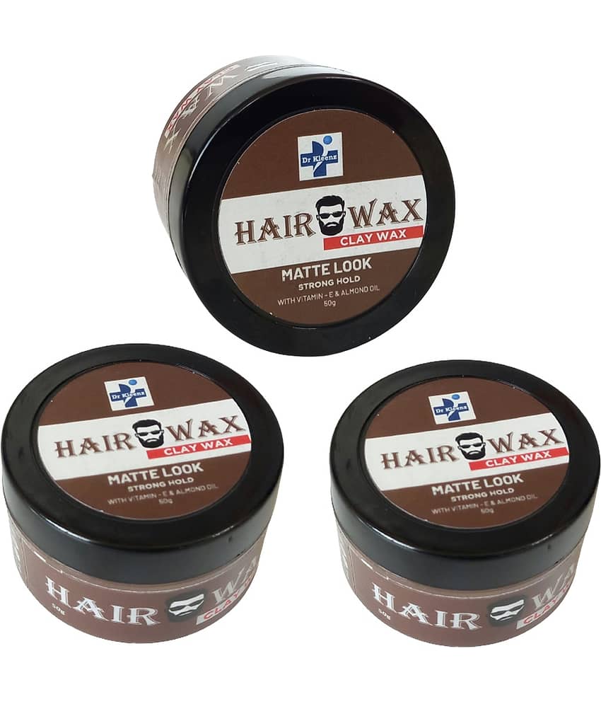 Dr Kleenz Clay Hair Wax, Matte Look Strong Hold Wax 150 g Pack of 3