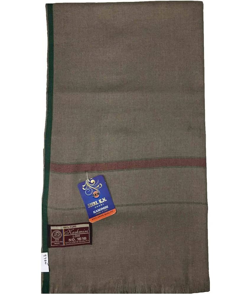 KASHMIRI Gray Solid Woolen Shawls