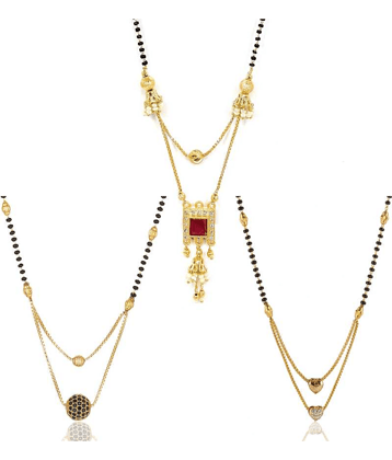 MGSV - Golden Mangalsutra Set ( Pack of 3 )
