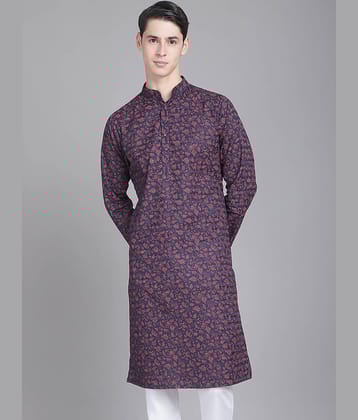 MAJESTIC MAN Blue Cotton Men's Regular Kurta ( Pack of 1 )