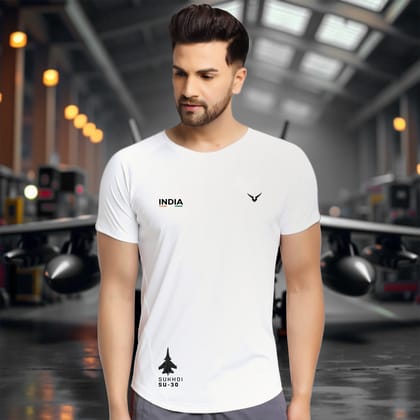 Invincible Men's Training T-Shirt Inspired by Armed Forces-White / S