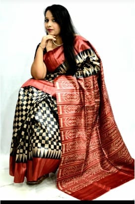 Ghicha print saree