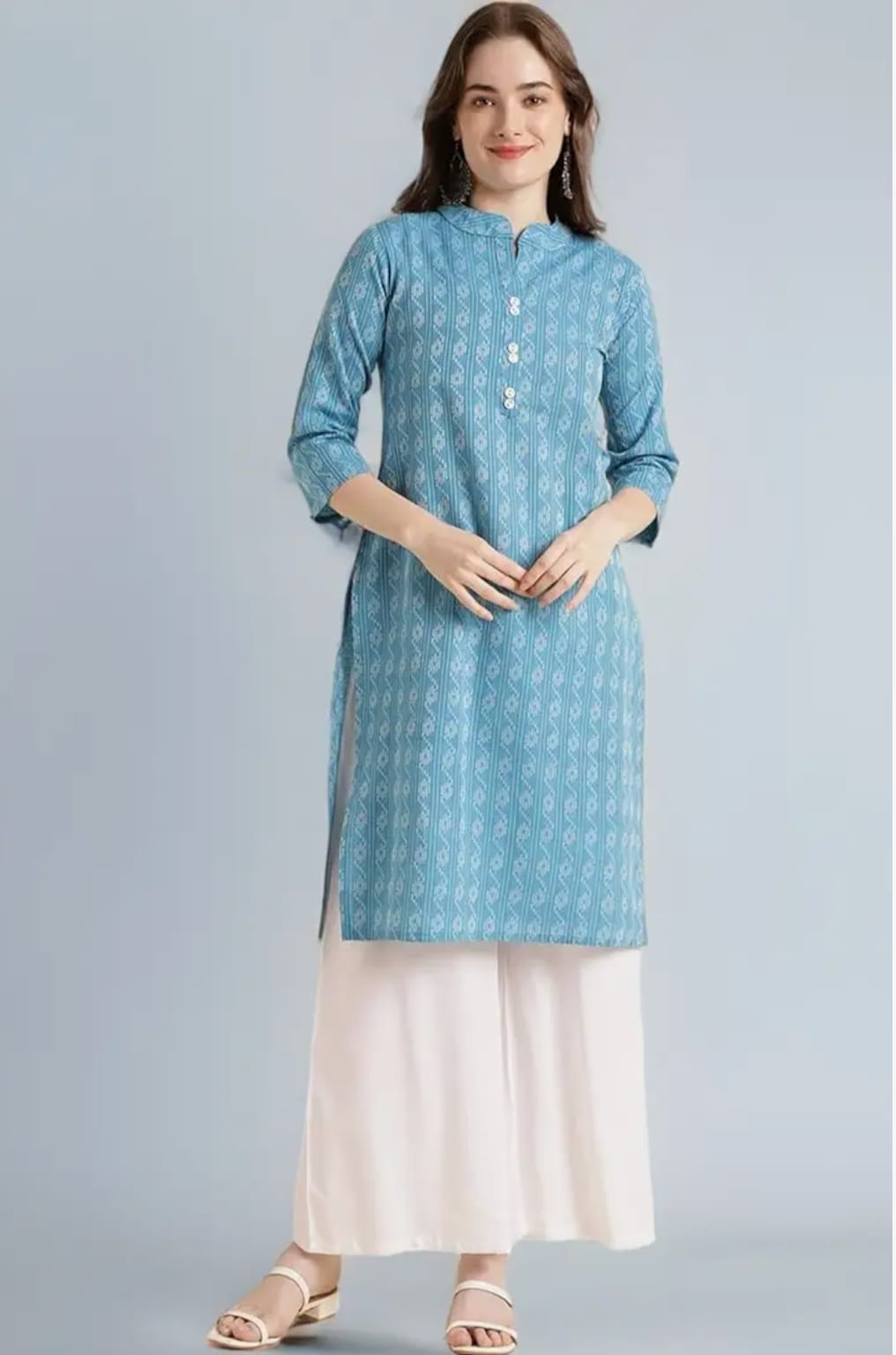 Cotton Blend Straight kurti