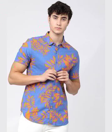 Ketch 100% Cotton Slim Fit Printed Half Sleeves Men's Casual Shirt - Red ( Pack of 1 )