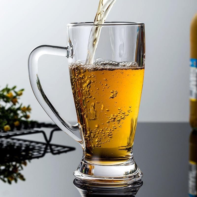 Juice Water Glass, Light Beer Clear Classic Pilsner Glass Set, Bar Weizen Wheat Glasses Juice, Mocktail, Tall for Party Pilsner Beer Juice Glass (400ML)