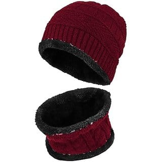 Fashlook Woolen Multicolor Casual Winter Cap