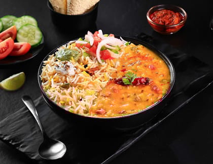 Dal Tadka Dhaba Style [Masala Rice] Bowl