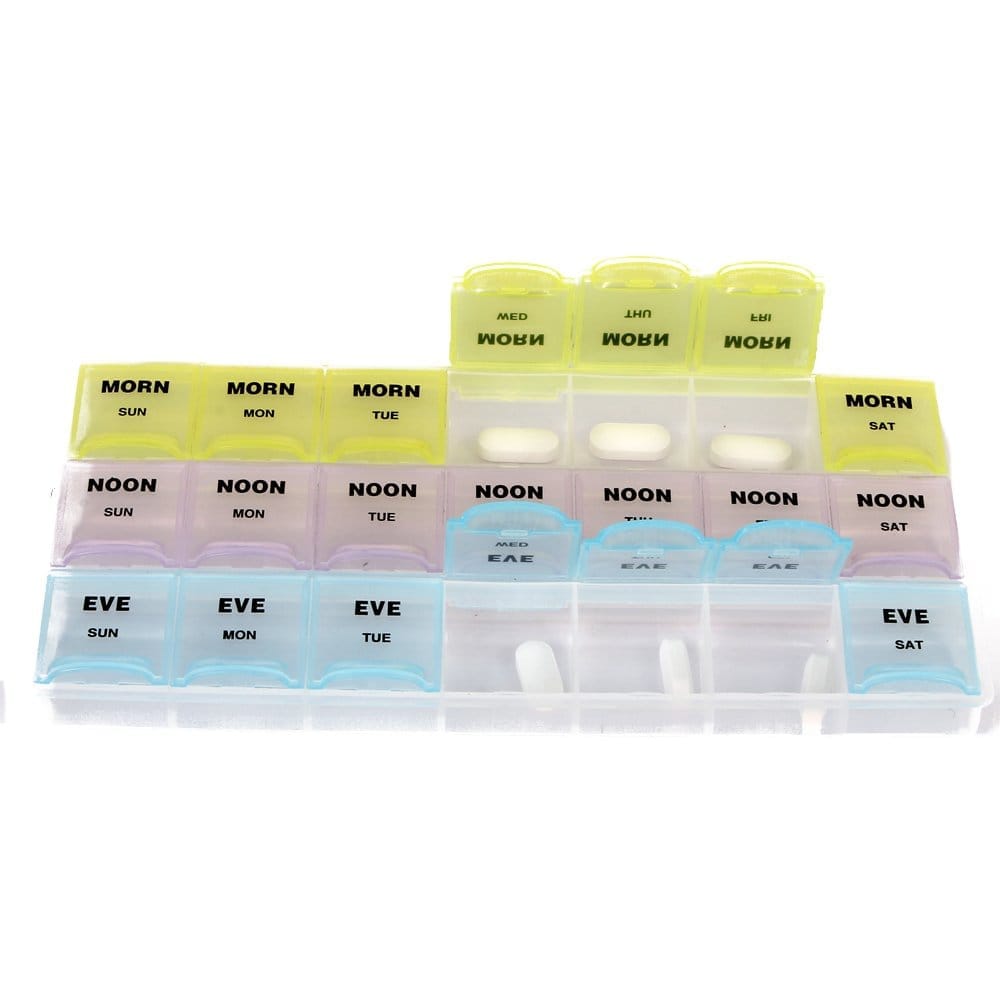 Aktive Life Weekly Pill Planner, Multicolor