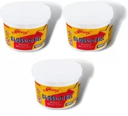 1001 Gloss-O-Filler Natural Wood Filler | Water Based | Unique Solvent Free | eco-Friendly | for All Types of Woods (White, Teak & Walnut 3X1 kg) 1001 Gloss-O-Filler Natural Wood Filler | Water Based | Unique Solvent Free | eco-Friendly | for All Types of Woods (White, Teak & Walnut 3X1 kg)