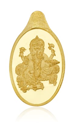 Dvara Smart Gold Coin Oval Ganesh (22K) 2 Gms