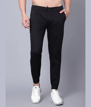plounge - Black Cotton Blend Men's Joggers ( Pack of 1 )
